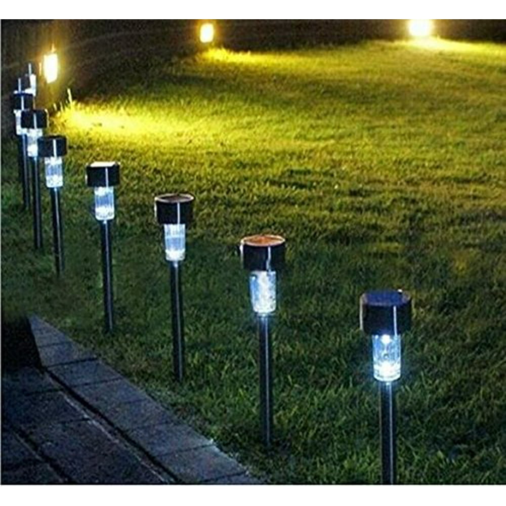 5 Units Solar Powered Path Lights, Outdoor Garden and Lawn LED Lights