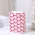 thumbnail image 4 of Valentin'S Day Bags with Handle Heart Bags Wrap for Valentin'S Day Wedding Birthday Paper Bag Gift Wrapping Paperwrapping Sheet Roll Paper Decorative Paper Kraft Paper Patterned Paper Adhesive Paper, 4 of 4