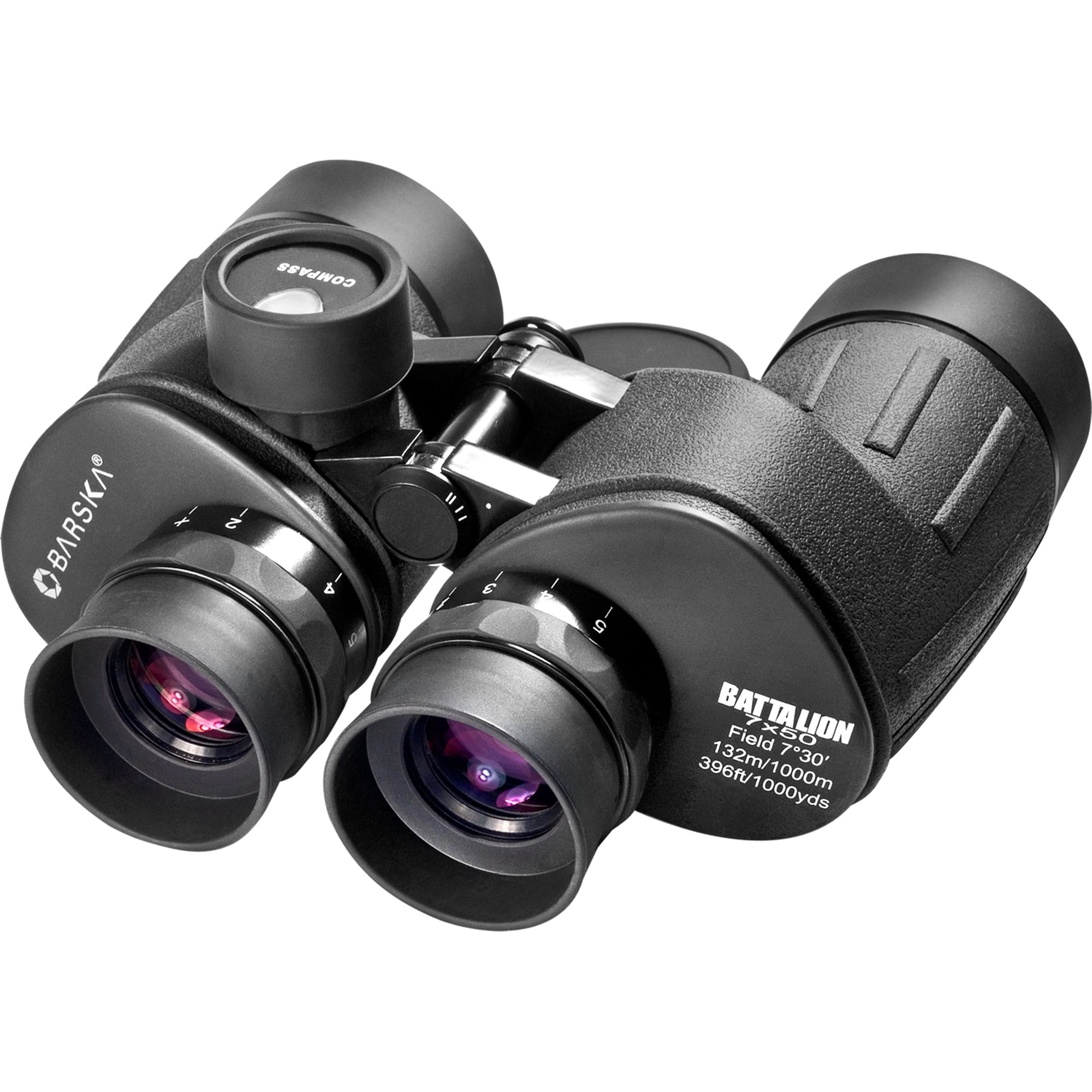 Barska 7×50 Waterproof Battalion Binoculars with Internal Rangefinder and Compass