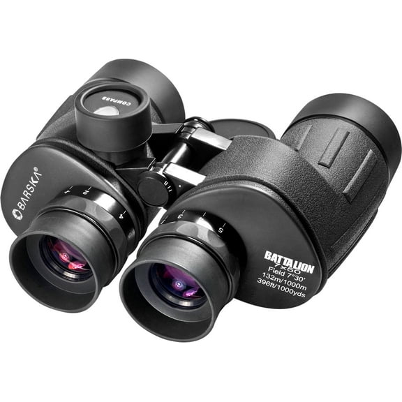 Barska 7x50 Waterproof Battalion Binoculars with Internal Rangefinder and Compass