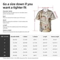 thumbnail image 3 of KLL Men's Hawaiian Shirt Short Sleeve Button Down Beach Shirts-Starfishes On Seashells, 3 of 5