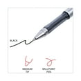 thumbnail image 4 of Gel Pen, Stick, Medium 0.7 mm, Black Ink, Silver/Black Barrel, Dozen, 4 of 8