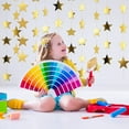 thumbnail image 4 of 10 guirnaldas de estrellas doradas de 130 pies para colgar con purpurina, banderines de papel, decoraciones de fiesta temáticas de estrellas, para compromiso, boda, baby shower, cumpleaños, decoració JAMW Sencillez, 4 of 5