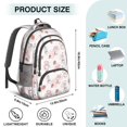 thumbnail image 5 of Cow and Milk Pink Pattern Cute School Backpack Bag with Padded Back and Adjustable Shoulder Straps 16.9 X 12.6 X 5.9 Inches, 5 of 5