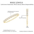 thumbnail image 6 of Rosec Jewels Lab Created Diamond Eternity Ring - Ef-Vs Quality Certified Diamond Thin Stackable Ring - Ready to Gift, 18K Yellow Gold, US 12.00, 6 of 7