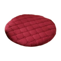 Round Plush Tatami Cushion 12x12in Flock Floor Pillow Non-Slip Support Dining Stool Mat Breathable Home Office Decor