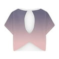 thumbnail image 5 of Aofany Womens Workout Tops Backless Short Sleeve Athletic Shirt Running Crop Top Gym Yoga Tee, 5 of 5