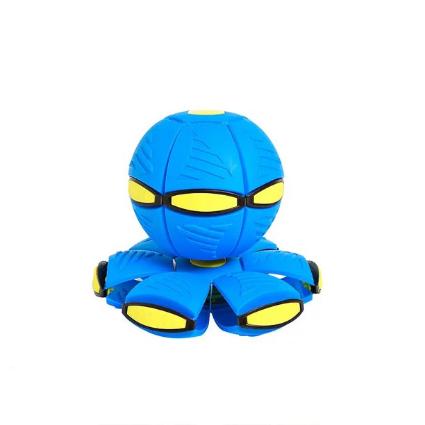 Bola mágica de platillo volador, nueva bola de platillo volador de descompresión para adultos, juguetes interactivos para padres e hijos con iluminación fresca y formas intercambiables, azul