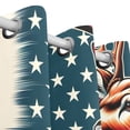 thumbnail image 3 of Deer on American Flag Curtains Black Out 63 Inch Length Curtains for Sliding Glass Doors Bedroom Living Room 2 Panels Set, 3 of 5
