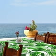 thumbnail image 4 of MIZHONA Green Tropical Tablecloth Rectangle Summer Palm Leaves Table Cloth for Outdoor Seaside Vacation Table Decor,60"x84", 4 of 7