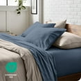 thumbnail image 6 of Bare Home Washed Sheet Set - Premium 1800 Collection - Deep Pocket - 4 Piece - Queen, Bering Sea, 6 of 7