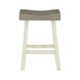 thumbnail image 2 of Casy 25 Inch Counter Height Stool- Saddle Seat- White Rubberwood- Set of 2, 2 of 6