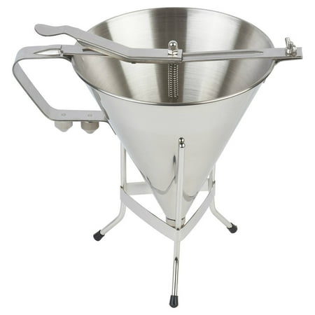 Confectionery Funnel Stainless Steel Funnel With Three Nozzles And Stand Professional Commercial Cake Decorating Tool