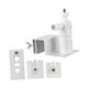 thumbnail image 1 of Soporte para cámara de seguridad con ángulo ajustable y ganchos laterales giratorios y fáciles de instalar. Blanco, 1 of 9