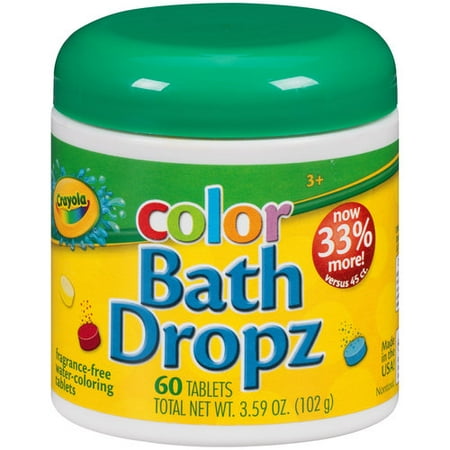 Crayola Color Bath Dropz, 60 count, 3.59 oz