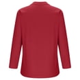 thumbnail image 3 of SDNall Womens V-Neck Long Sleeve Loose Button Cotton And Linen Tunic Summer Blouse, 3 of 9