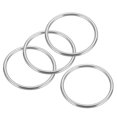 thumbnail image 1 of Uxcell Metal Rings Stainless Steel Rings Marine Grade Multi-Purpose O Ring Welded Round Ring 4 4x50mm, 1 of 5