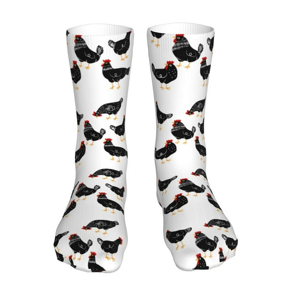 Uemuo Funny Chicken for 16in Socks, Cotton Socks Sports Socks Knee High Socks Comfortable Socks For Men, Women
