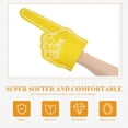 thumbnail image 5 of KONTONTY 3Pcs Yellow Foams Fingers for Cheerleading Sports Events Party Supplies, 5 of 8