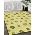 thumbnail image 2 of Ahgly Company Indoor Round Patterned Sun Yellow Area Rugs, 4' Round, 2 of 6