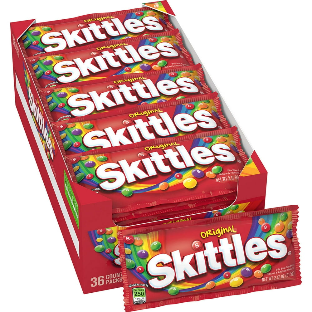 Skittles Original Candy, Full Size, Bulk Fundraiser (2.17oz, 36pk