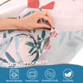 thumbnail image 3 of Yayeee Kitchen Curtains Tier Pair Light Filtering 27"x24" Rod Pocket Short Cafe Window Panel, Flowers and Leaves, 3 of 7