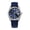 Blue, variant on Half Iced Out Moissanite Watch, Rubber Strap Miyota 8215 Mechanical Wristwatch