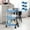 blue, variant on Vikakiooze 3-Tier Rolling Storage Cart With Wheels- Plastic Multi-Room Organizer For Kitchen- Living Room-Office -Bathroom