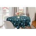 thumbnail image 1 of Botanical Round Tablecloth, Abstract Botany Inspired Pattern with Dog-rose Buds, Circle Table Cloth Cover for Dining Room Kitchen Decor, 60", Teal Sky Blue, by Ambesonne, 1 of 1