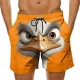 thumbnail image 2 of BRGZLK Mens Beach Shorts Summer Drawstring Waist Funny Cute Animal Expression Printing Summer Swim Trunks Novelty Beachwear Vacation Shorts with Pockets, 2 of 6
