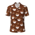 thumbnail image 2 of Daiia Sloths Need More Coffee Pattern Men’s Polo Shirts,Solid Deck Shirt,Classic Fit, Breathable Cotton Polo for Casual and Sport Wear-XX-Large, 2 of 7