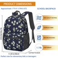 thumbnail image 3 of Pioneer Flower Floral Print Pattern 17" Waterproof Oxford School Backpacks for Teens, S-Shape Padded Straps, for School, Travel, Hiking, Camping, 3 of 5