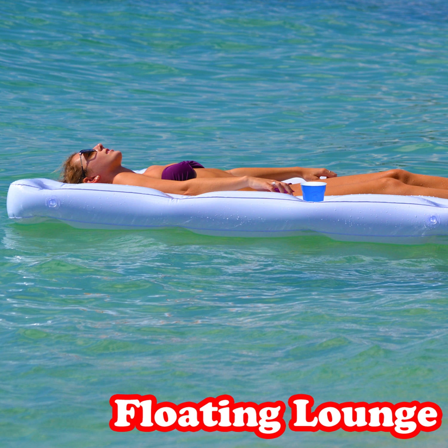 Wow World of Watersports Heavy Duty Portabe Floating Inflatable Beer Pong Tables 