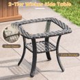 thumbnail image 6 of Vicllax 3 Pieces Patio Furniture Set 2-Seat Wicker Outdoor Conversation Set with Coffee Table Gray, 6 of 7