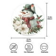 thumbnail image 7 of WOBOGO Winter Snowman Round Placemats Set of 1 Heat Resistant Washable Kitchen Table Decorations 15.4in, 7 of 7