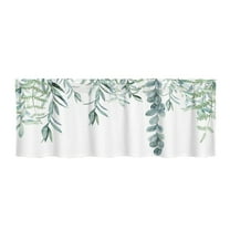 Beautynvta Blackout Window Valance, Insulated Thermal Rod Pocket Valance Curtains for Kitchen Bathroom Living Room Bedroom, 17.7''x52''