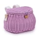 thumbnail image 5 of Mochila para bicicletas de canasta con tapa tejida a mano para niños bicicletas para adultos púrpura, 5 of 6