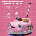 thumbnail image 4 of 12V Electric Ride on Kids Bumper Car w/Remote Control,360 Degree Spin,Push Rod Rocker Horse Function,3-Speeds Babies & Toddlers Bumping Car Ride on Toy Gift for 1-4 Years Children- Pink, 4 of 9