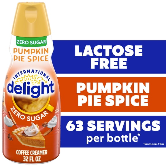 International Delight Zero Sugar Pumpkin Pie Spice Coffee Creamer Bottle, 32 fl​ oz