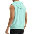 thumbnail image 3 of INSPIRE CHIC Men's Vests Sleeveless Hoodie Drawstring Zipper Closure Casual Vest  M Mint, 3 of 6