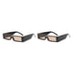 thumbnail image 3 of Jumpingount Gafas de sol rectangulares Gafas de lujo Gafas Anti-sol Hombres Espejo Gafas a prueba de polvo Gafas cuadradas de tendencia Marrón oscuro 2piezas, 3 of 6