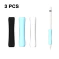 thumbnail image 1 of 3 Pcs Support Ergonomique en Silicone Premium - Design Double Face pour Apple Pencil - Noir/blanc/bleu Ciel, 1 of 5