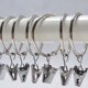 thumbnail image 4 of 120 piezas de ganchos de metal para cortinas, clips de acero inoxidable para perchas, 4 of 6