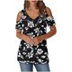 thumbnail image 2 of Puntoco Liquidación de blusas cortas para mujer, blusas estampadas para mujer, blusas de manga corta con escote en V y hombros descubiertos, blusas de moda, 2 of 5