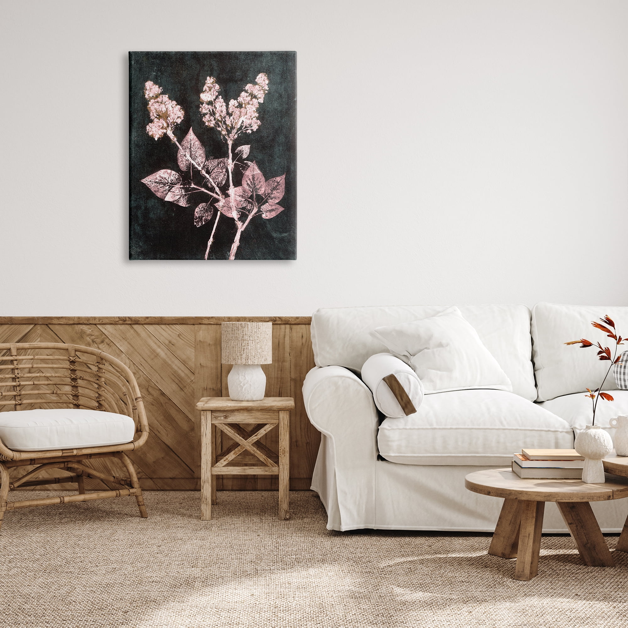Stupell Industries Abstract Lilac Plant Botanical & Floral Painting Gallery Wrapped Canvas Print Wall Art, 30 x 40