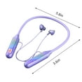 thumbnail image 3 of Auriculares Bluetooth, Auriculares inalámbricos, Auriculares Bluetooth texturizados con emisión de luz, Auriculares deportivos tipo cuello colgante, Auriculares intrauditivos para juegos, Auriculares, 3 of 7