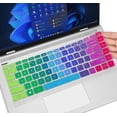 thumbnail image 1 of LAICAIW Colorful Keyboard Cover for HP 14" Laptop 14-dq 14-fq 14-ba/bf/cm/ce/cf/df/dk HP Stream 14-cb 14-ds Series 14-dq0070nr dq0060nr dq0030nr dq0005dx dq0004dx dq0002dx dq0032dx 14-fq0013dx, Rain, 1 of 7