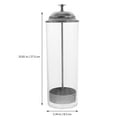thumbnail image 2 of Straw Dispenser Organizer Holder Container Bar Transparent Clear Steel Stainless Drinking Dispensers Bucket Spoons Lid, 2 of 8