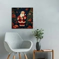 thumbnail image 4 of JRXY Framed Canvas Wall Art Merry Christmas Santa Claus Oil Painting 16x16in 20x20 in, 4 of 4