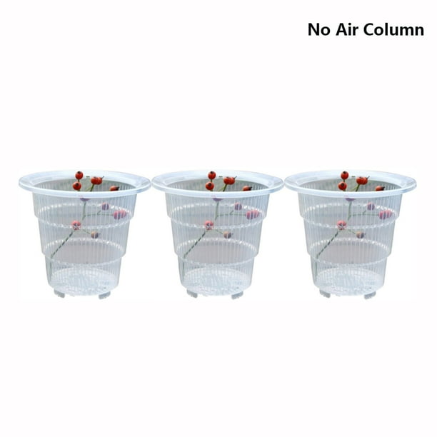 Orchid Pots with Holes, Clear Orchid Pots Plastic Planter Clear Flower